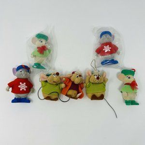 Disney Rescuers Down Under Vintage Christmas Ornaments 1990 Lot of 7